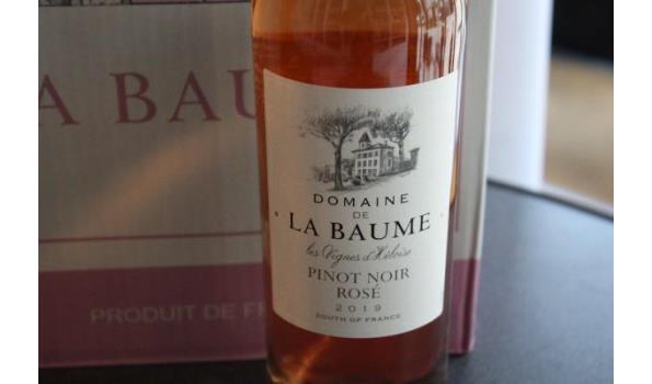 12 flessen à 75cl rosé wijn La Baume Pinot Noir, 2019